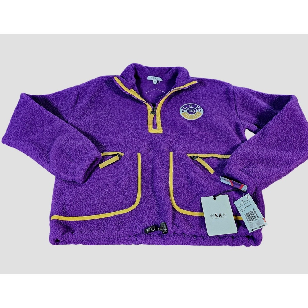 WEAR by Erin Andrews LSU Tigers Polar Fleece 1/2 Zip Jacket Purple EA4F54JK429G